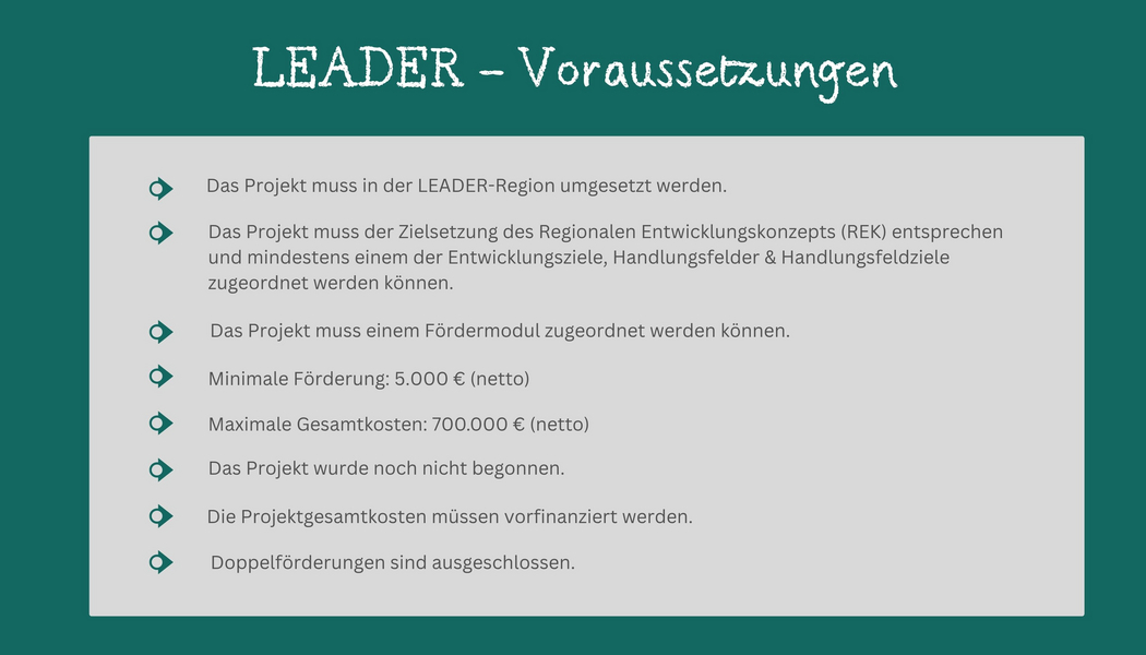 LEADER_Voraussetzungen
